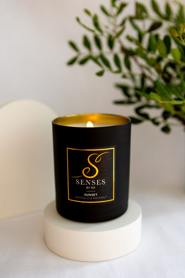 SUNSET Handmade Candle - Waterlily & Rocksalt